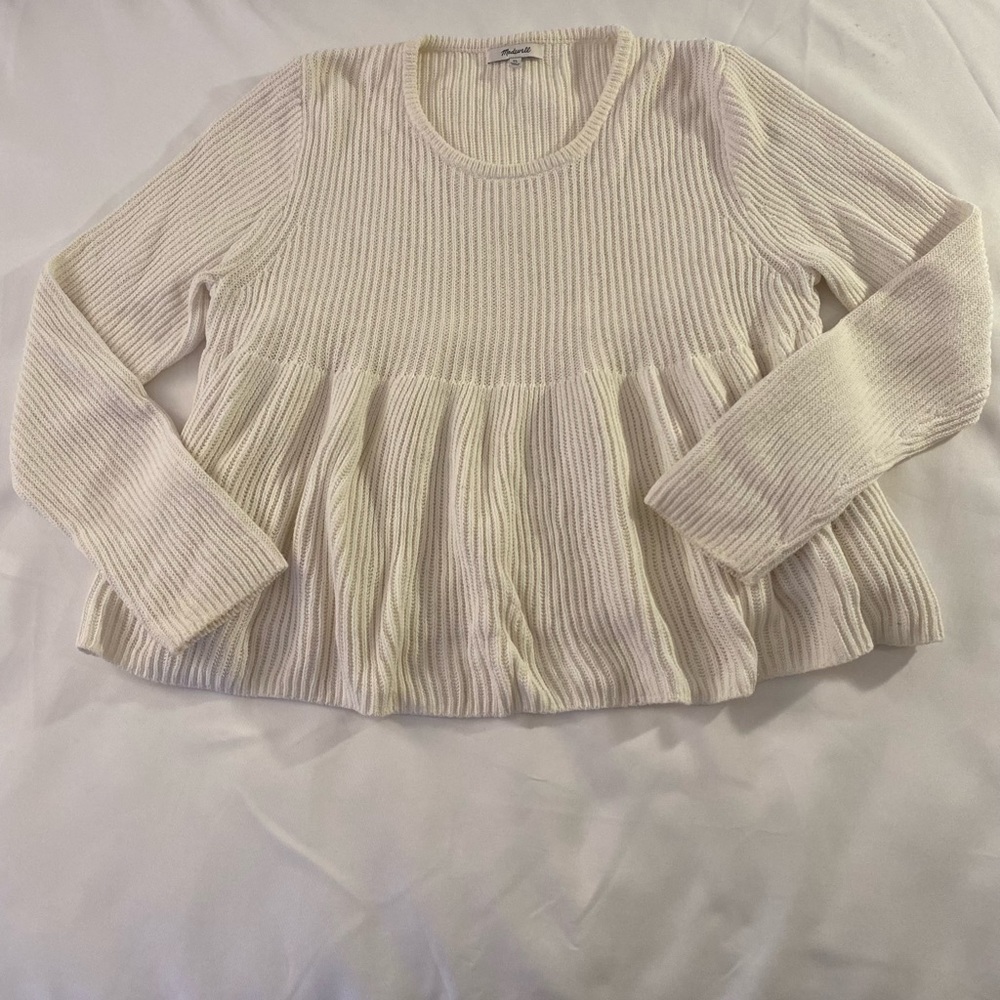 Madewell Women’s Swingy Ribbed Pullover Sweater